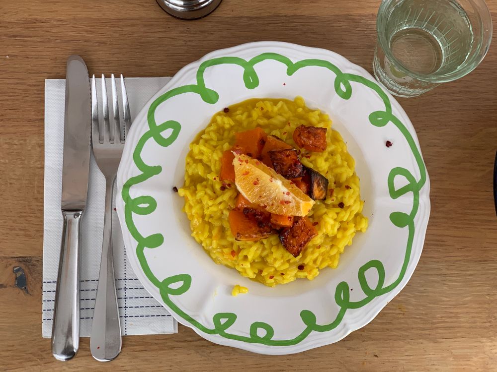 Orangen-Risotto, z.b. mit Kürbis